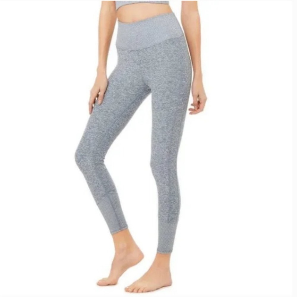 ALO Yoga High-Waist Alosoft Lounge Legging Heather Gray XS - Picture 10 of 15